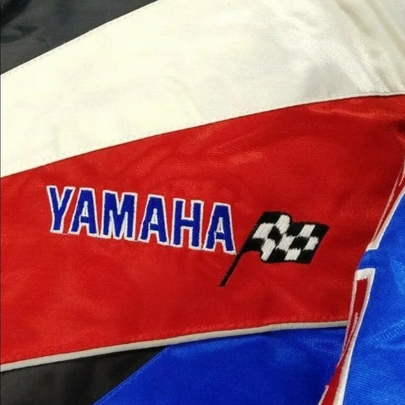 Yamaha Jacket Black Red Wht Blue Colorblock Snowmobile Racing Women’s XT VTG Y2K - Picture 11 of 16